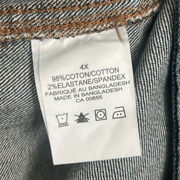 DC Jeans Jean Jacket Plus Size 4X - Picture 5 of 13